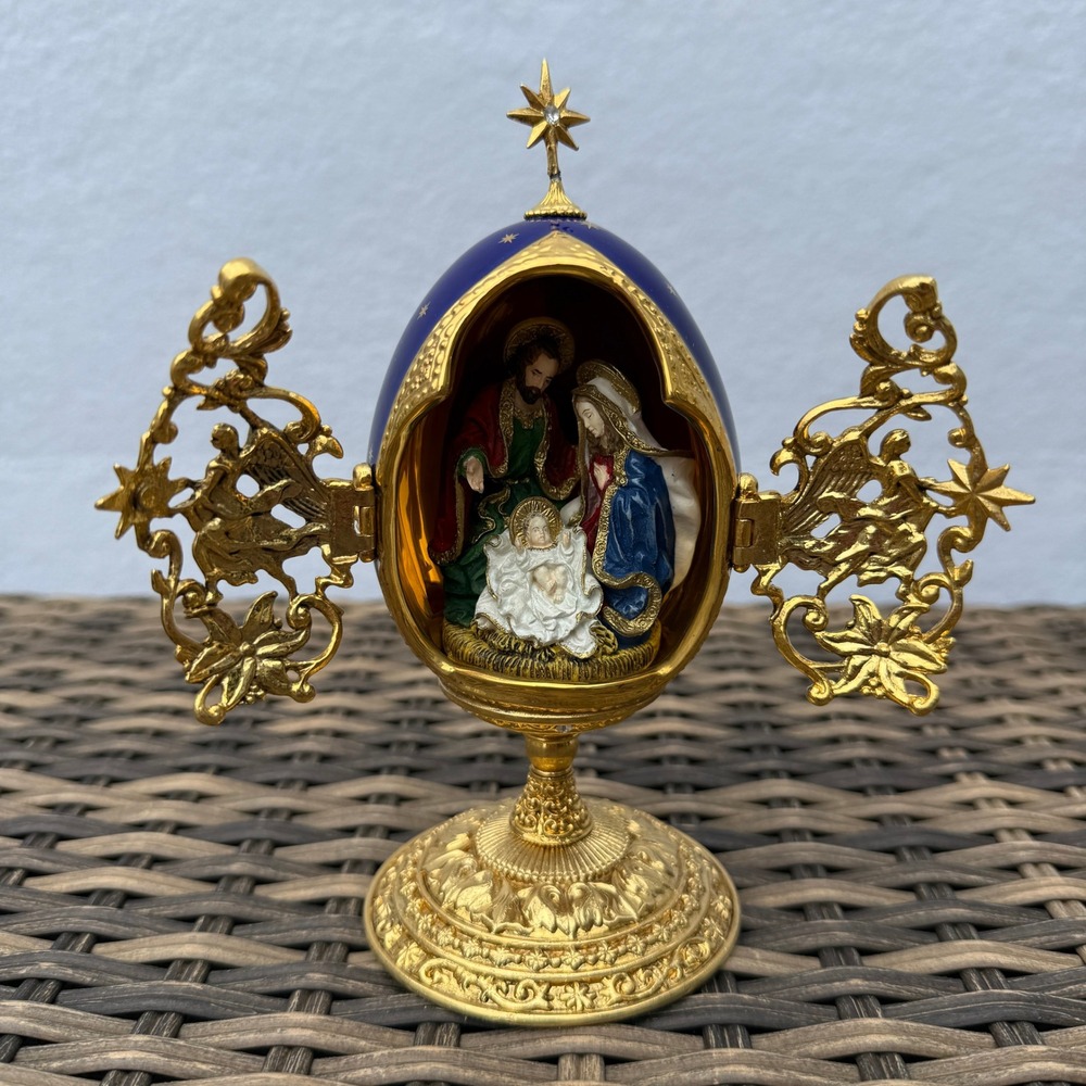 House of Fabergé A King Is Born Nativity Collector Egg Franklin Mint Limited Ed